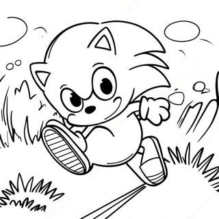 Page A Colorier De Sonic Le Herisson Traversant La Zone De Green Hill 5383-4309