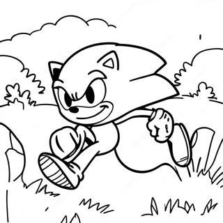 Page A Colorier De Sonic Le Herisson Traversant La Zone De Green Hill 5383-4312