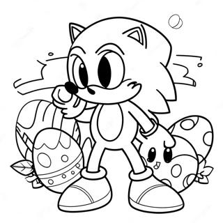 Sonic Pâques Pages À Colorier