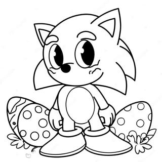 Page A Colorier Sonic Avec Oeufs De Paques 53849-44871