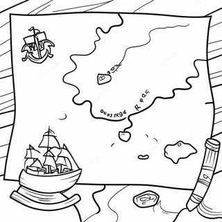 Page A Colorier Carte Au Tresor Avec Pirates 53859-44887