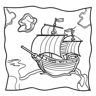 Page A Colorier Carte Au Tresor Avec Pirates 53859-44888