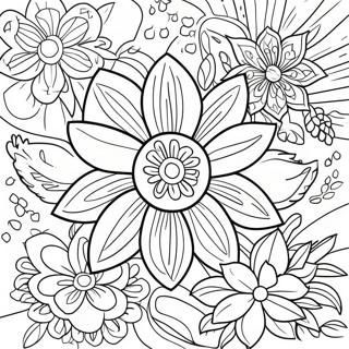 Page A Colorier Fleurs Mexicaines 53878-44894