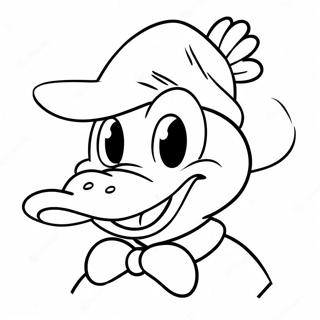 Page A Colorier De Donald Duck Avec Un Chapeau Ridicule 53919-44934