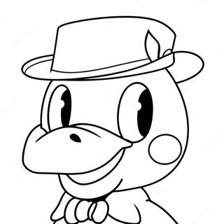 Page A Colorier De Donald Duck Avec Un Chapeau Ridicule 53919-44935