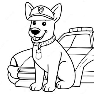 Page A Colorier De Chien Policier 53928-44940