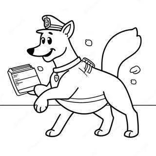 Page A Colorier Dun Brave Chien Policier En Action 53929-44941