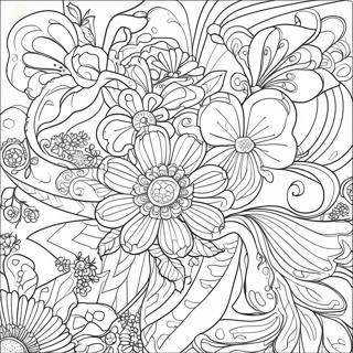 Page A Colorier De Design Floral Art Nouveau 53938-44955