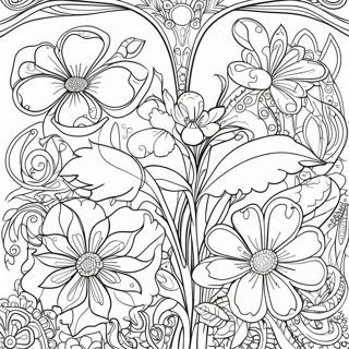 Page A Colorier De Design Floral Art Nouveau 53938-44956