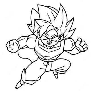 Page A Colorier De Goku Super Saiyan En Train De Voler 53959-44965