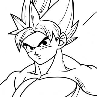 Page A Colorier De Goku Super Saiyan En Train De Voler 53959-44966