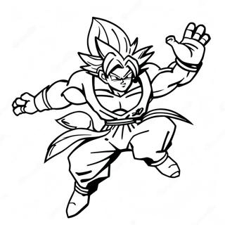 Page A Colorier De Goku Super Saiyan En Train De Voler 53959-44967