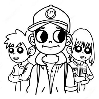 Page A Colorier Gorillaz 53998-45000