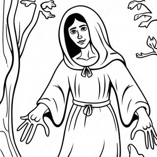 Page A Colorier La Llorona Fantome Effrayant 54018-45020