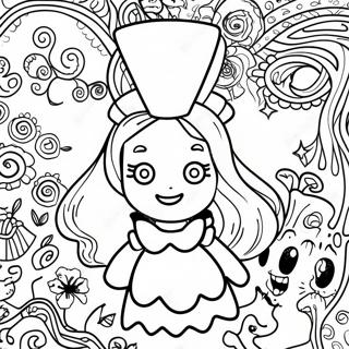 Alice Au Pays Des Merveilles Psychédélique Pages À Colorier