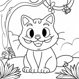 Page A Colorier Du Chat Du Cheshire Fantaisiste 5403-4326