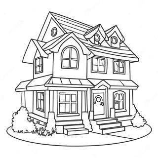 Page A Colorier De La Maison Barbie 54089-45062