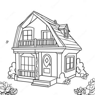 Page A Colorier De La Maison Barbie De Reve 54090-45069