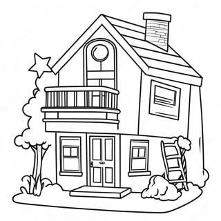 Page A Colorier De La Maison Barbie De Reve 54090-45072