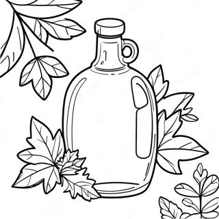 Page A Colorier De Bouteille De Sirop Derable Delicieux 54100-45065