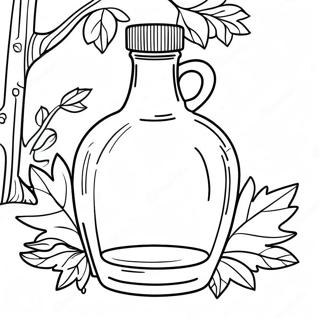 Page A Colorier De Bouteille De Sirop Derable Delicieux 54100-45066