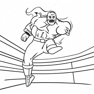 Page A Colorier Un Lutteur Wwe Sautant Sur Un Adversaire 54160-45119