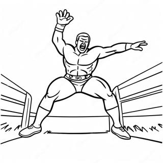 Page A Colorier Un Lutteur Wwe Sautant Sur Un Adversaire 54160-45120