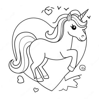 Page A Colorier De La Saint Valentin Licorne 54250-45178