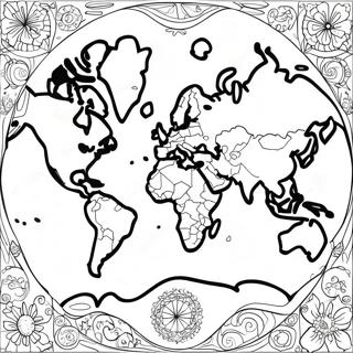 Page A Colorier Carte Du Monde Detaillee 5433-4350