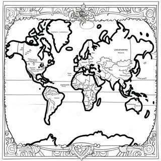 Page A Colorier Carte Du Monde Detaillee 5433-4352