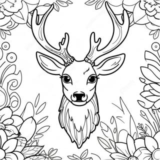 Tête De Cerf Pages À Colorier