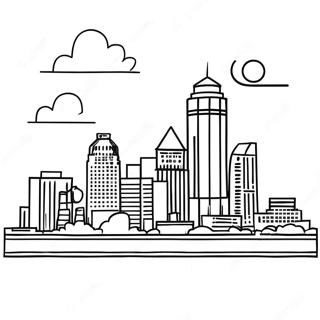 Page A Colorier Skyline Vibrant De Memphis 54432-45309