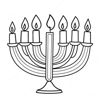 Page A Colorier Menorah De Hanoukka 5443-4357