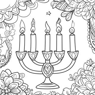 Page A Colorier Menorah De Hanoukka 5443-4359