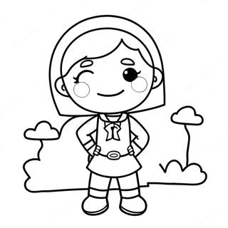 Page A Colorier Word Girl 54441-45315