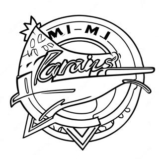 Page A Colorier Logo Des Miami Marlins 54511-45373