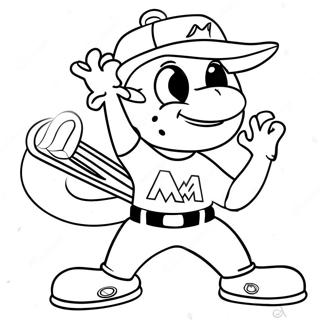 Page A Colorier Mascotte Des Miami Marlins 54512-45377