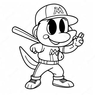 Page A Colorier Mascotte Des Miami Marlins 54512-45378