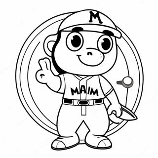 Page A Colorier Mascotte Des Miami Marlins 54512-45379