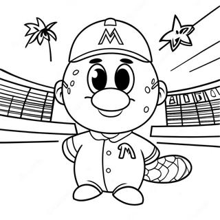 Page A Colorier Mascotte Des Miami Marlins 54512-45380