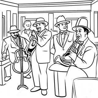 Page A Colorier Scene De Musique Jazz Des Annees 1920 54522-45390