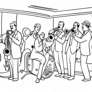 Page A Colorier Scene De Musique Jazz Des Annees 1920 54522-45391