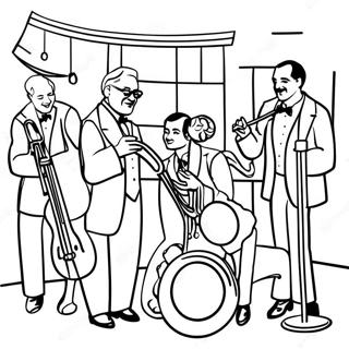 Page A Colorier Scene De Musique Jazz Des Annees 1920 54522-45392