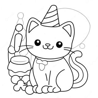 Page A Colorier Cute Candy Cat Dans Une Confiserie 54532-45396