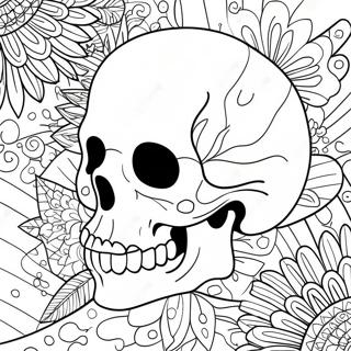 Page A Colorier Love Skull 54571-45423