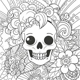 Page A Colorier Love Skull 54571-45424