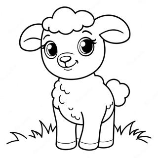 Page A Colorier Cute Baby Sheep 54592-45434