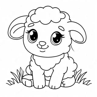 Page A Colorier Cute Baby Sheep 54592-45435