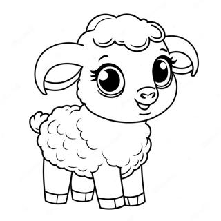 Page A Colorier Cute Baby Sheep 54592-45436