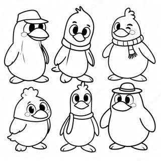 Page A Colorier Des Personnages Joyeux De Club Penguin 54602-45449